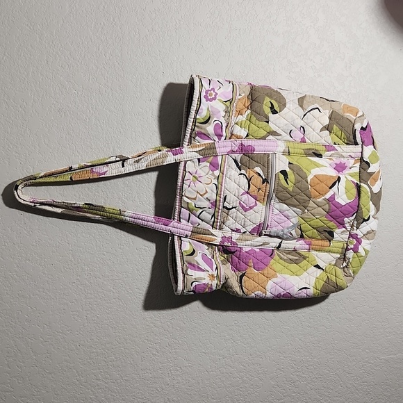 Vera Bradley floral shulder bag purse  side pocket side zip - Picture 3 of 13